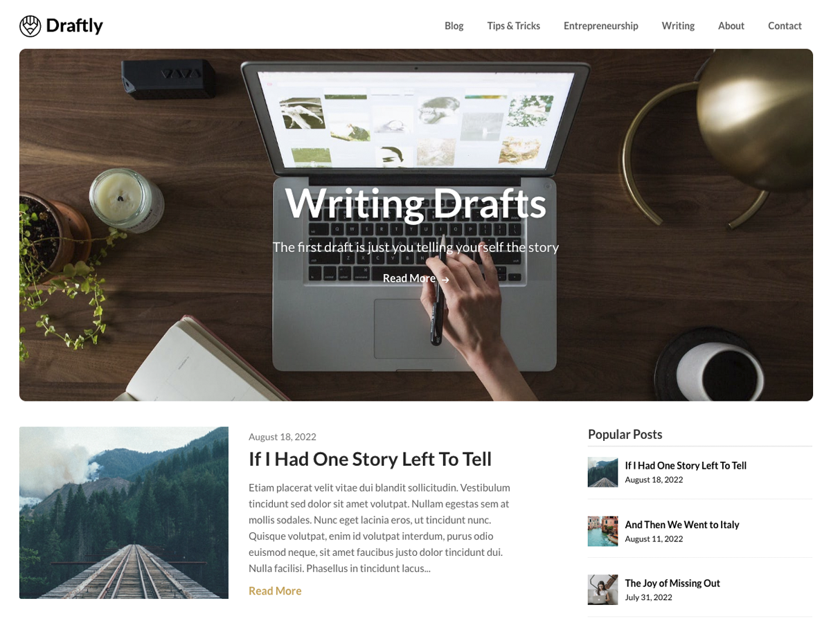 Draftly theme screenshot