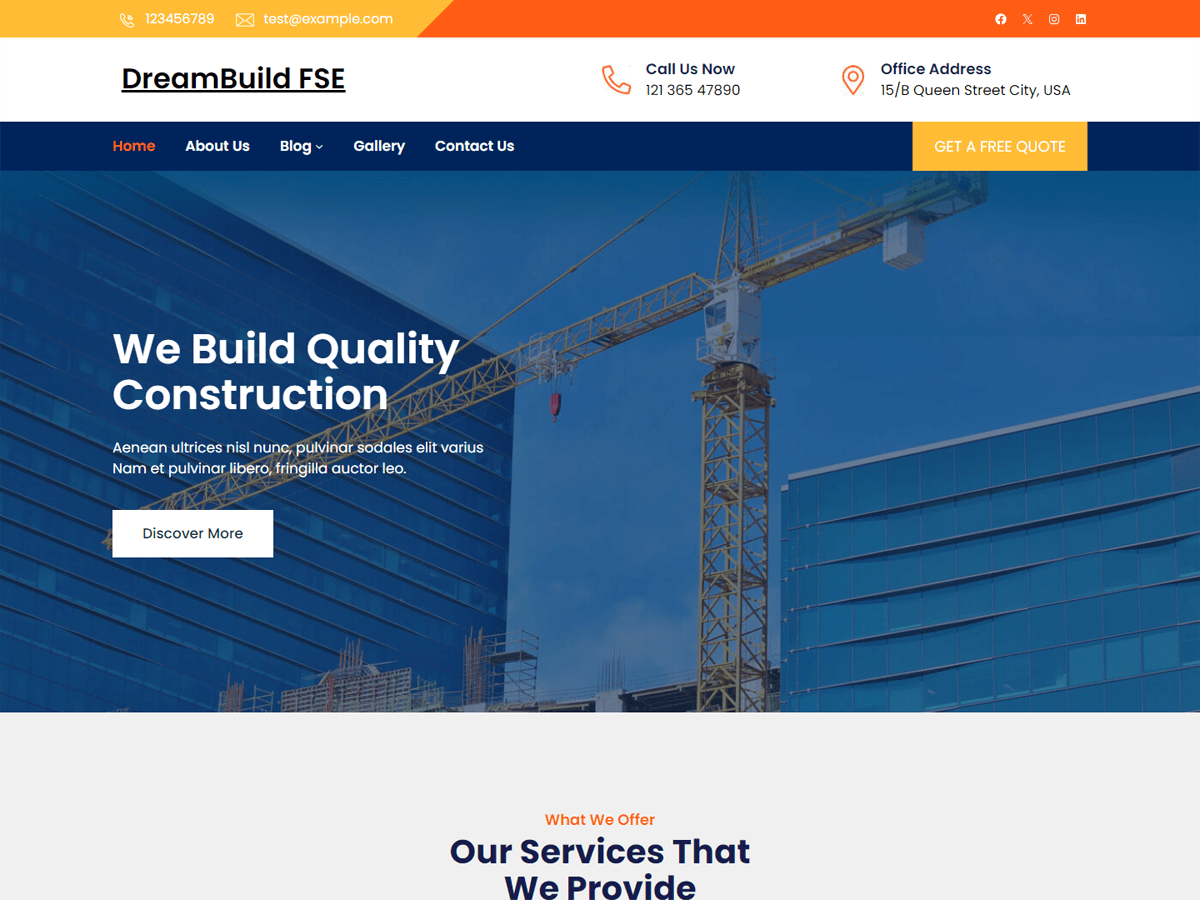DreamBuild FSE theme screenshot
