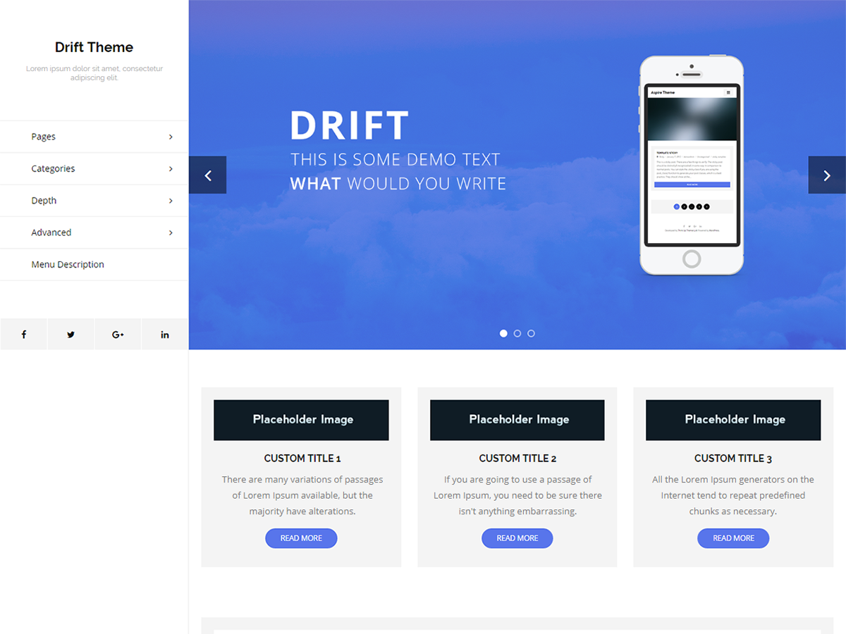 Drift theme screenshot