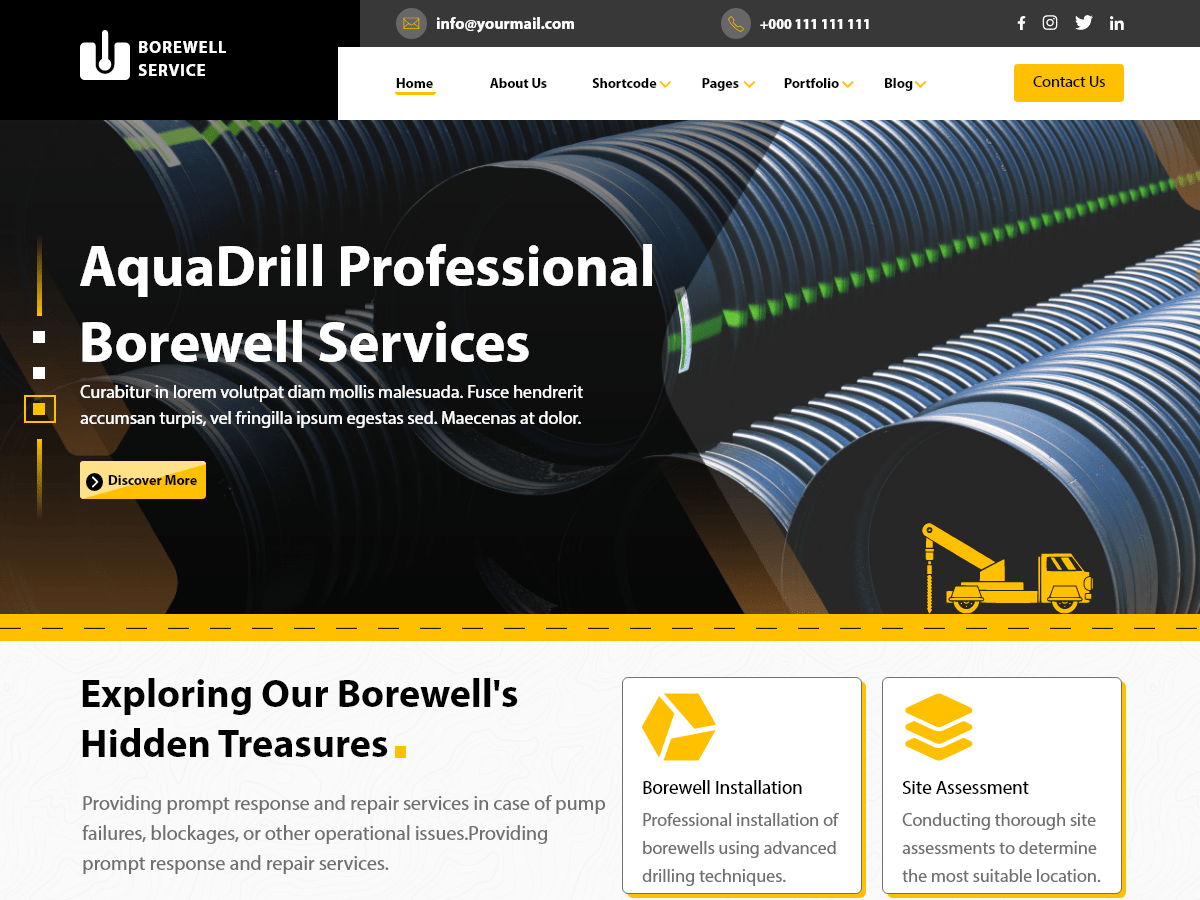 Drilling Services theme screenshot