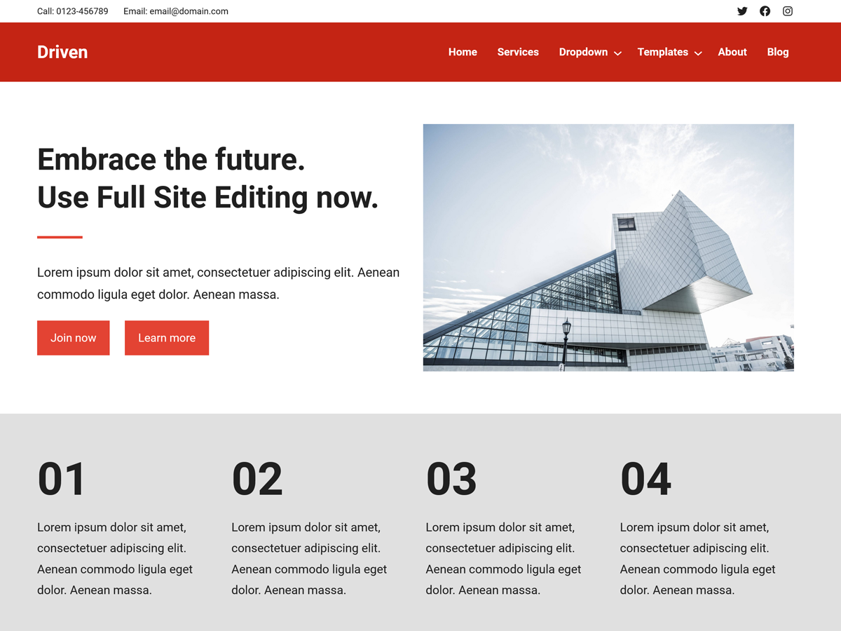 Driven theme screenshot