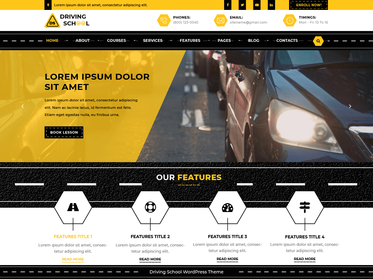 Driving School Lite theme screenshot