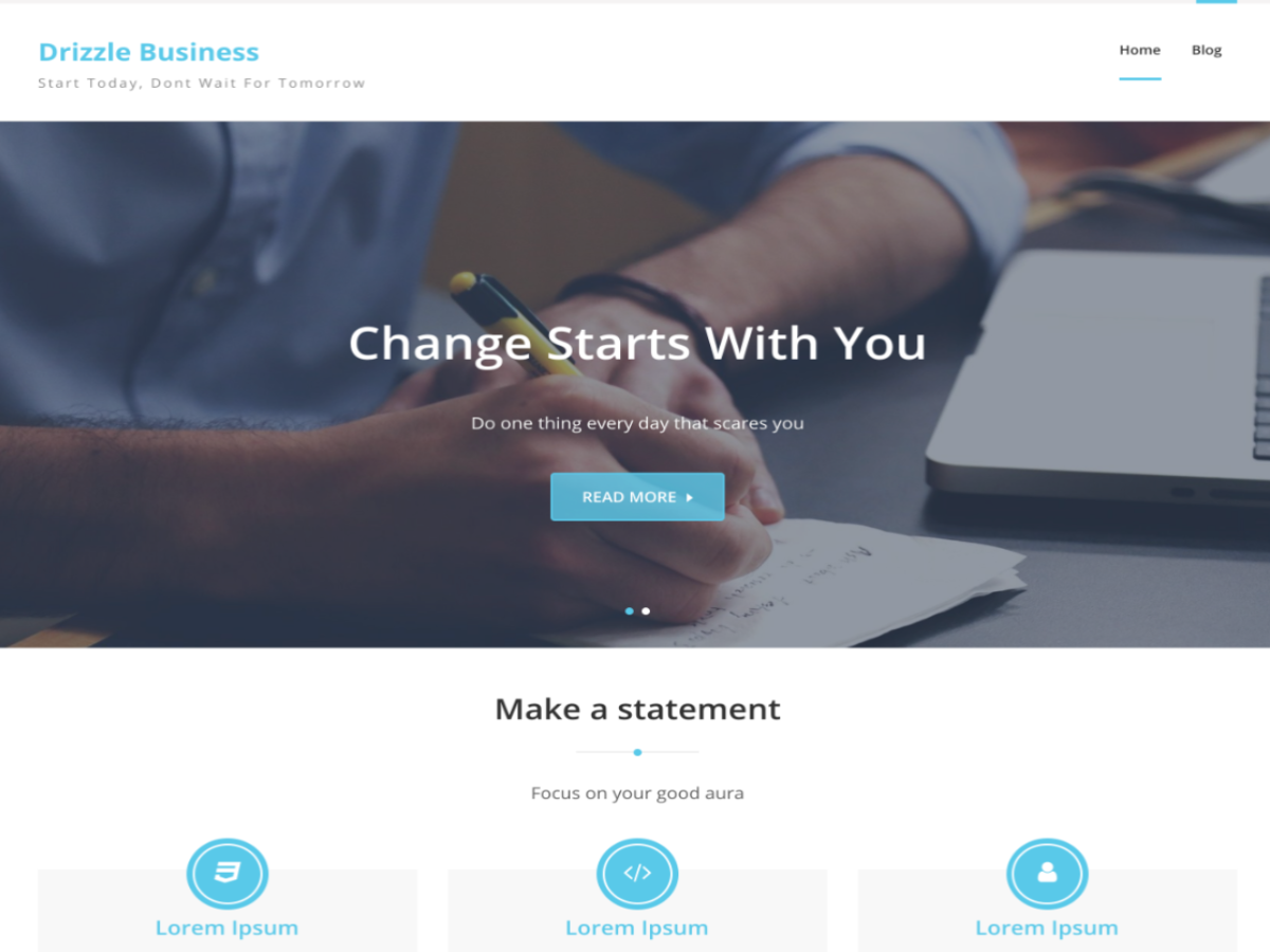 Drizzle Business theme screenshot