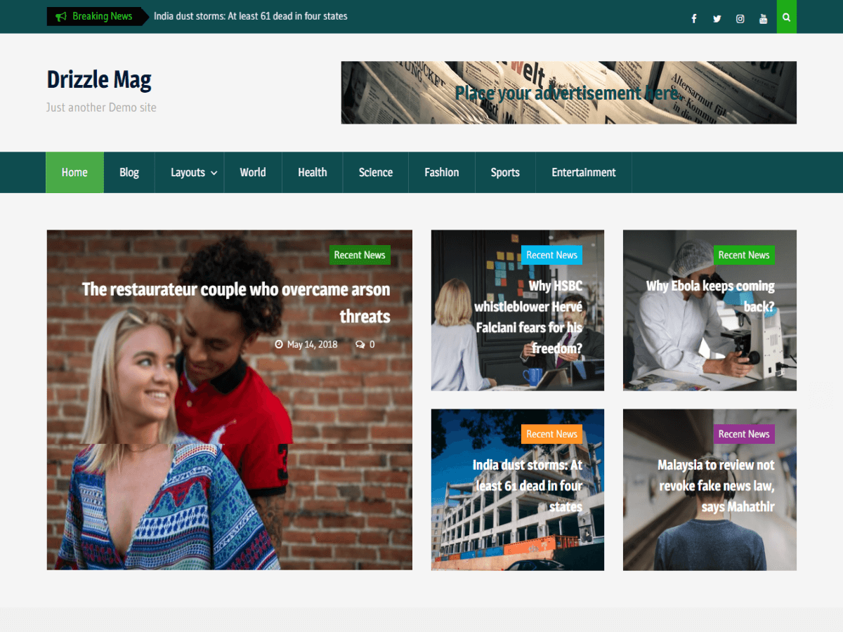 Drizzle Mag theme screenshot