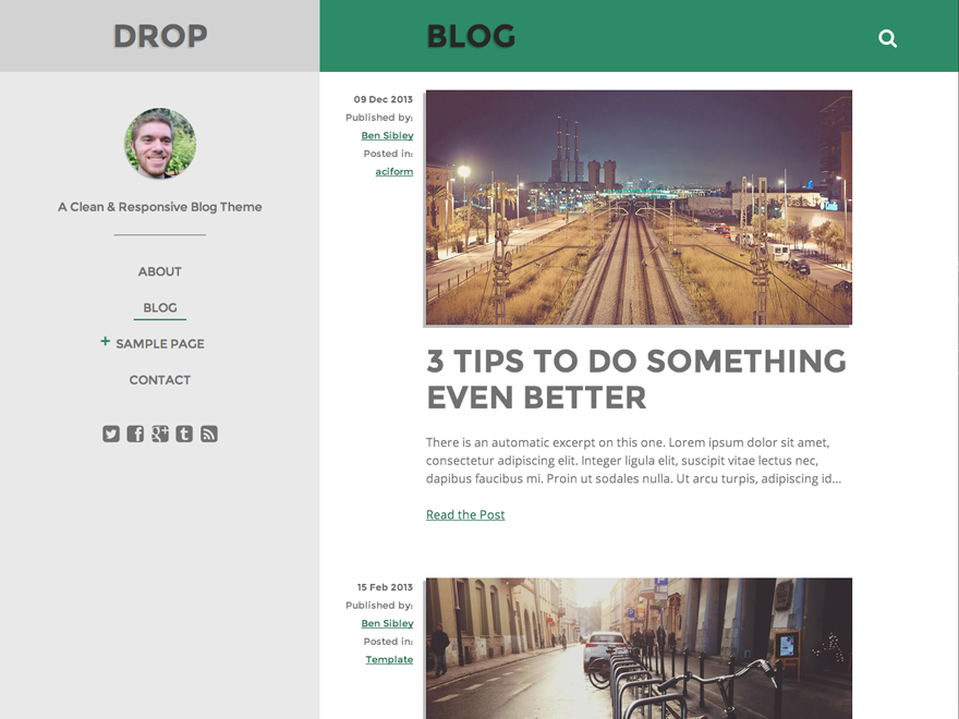 Drop theme screenshot