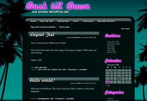 Dusk Till Dawn theme screenshot