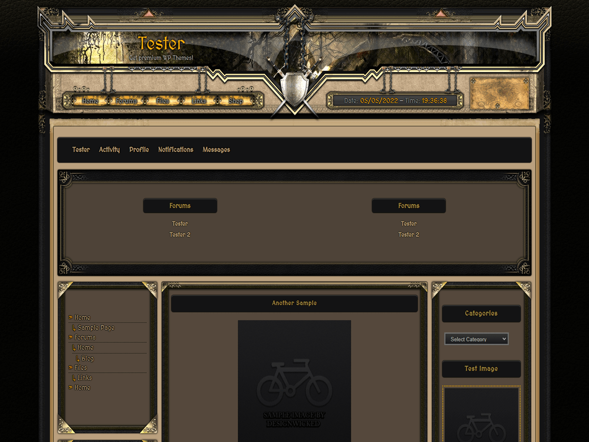 dw-medieval theme screenshot