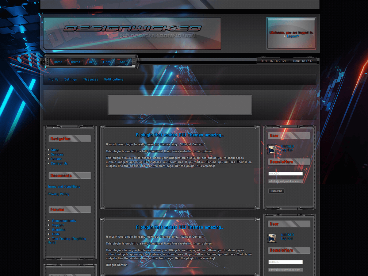 dw-spectre theme screenshot