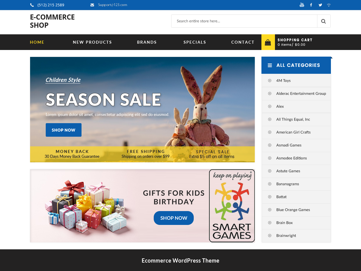E-commerce Shop theme screenshot