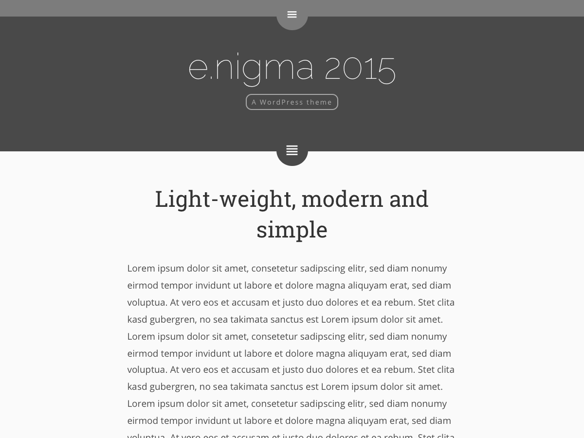 e.nigma 2015 theme screenshot