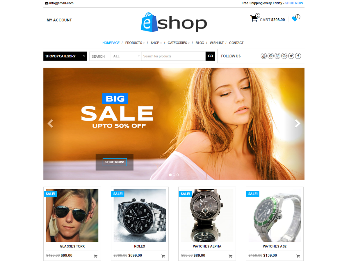 E-Shop theme screenshot
