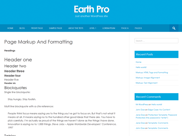 Earth Pro theme screenshot
