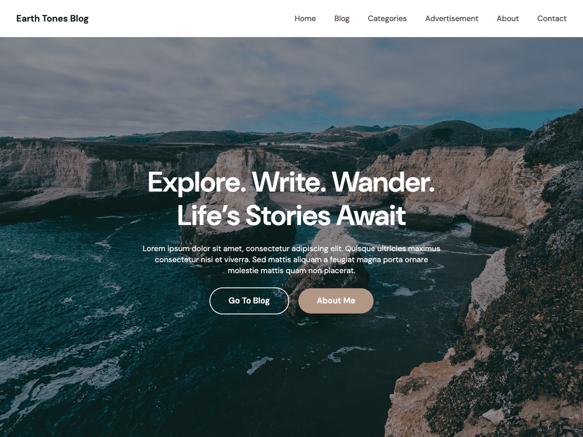 EarthTones Blog theme screenshot