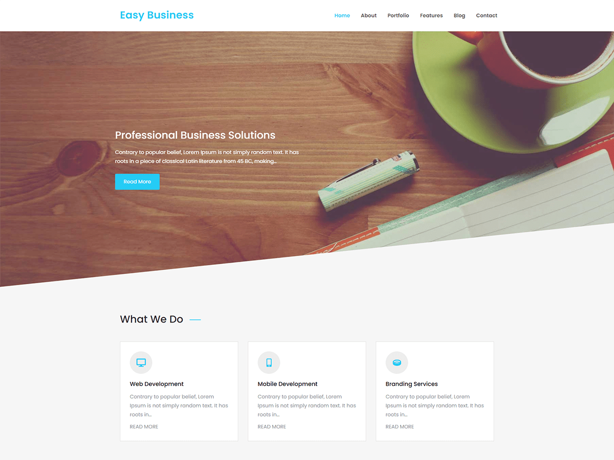 Easy Business theme screenshot