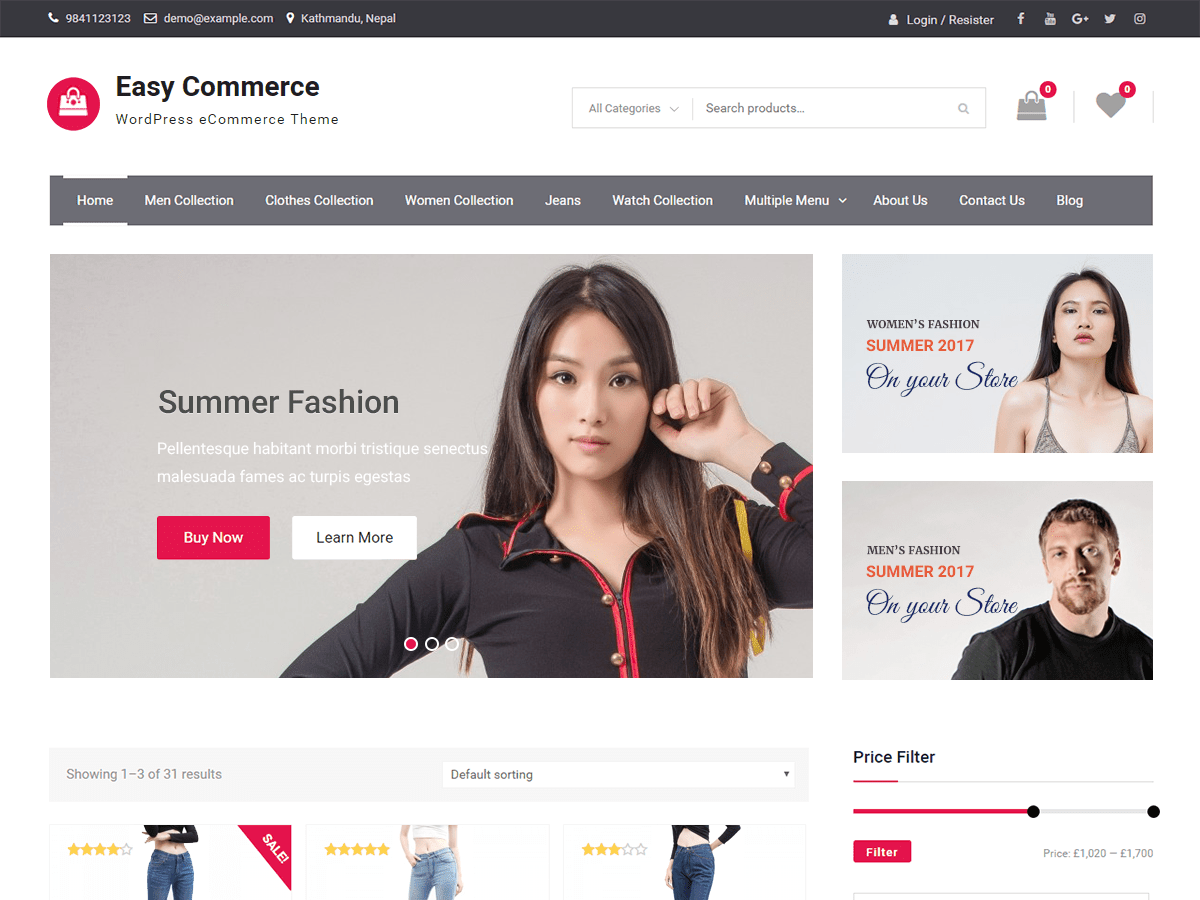 Easy Commerce theme screenshot