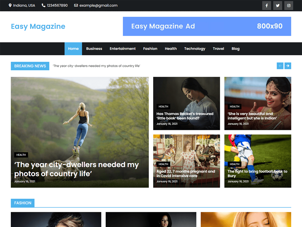 Easy Magazine theme screenshot