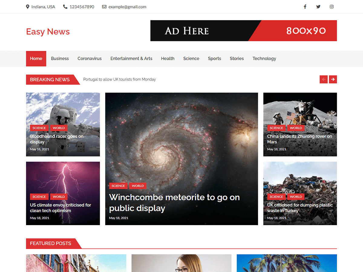 Easy News theme screenshot