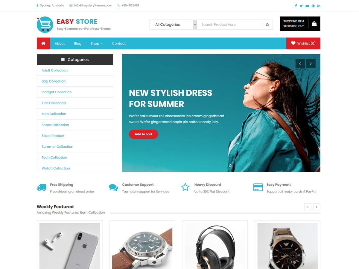 Easy Store theme screenshot