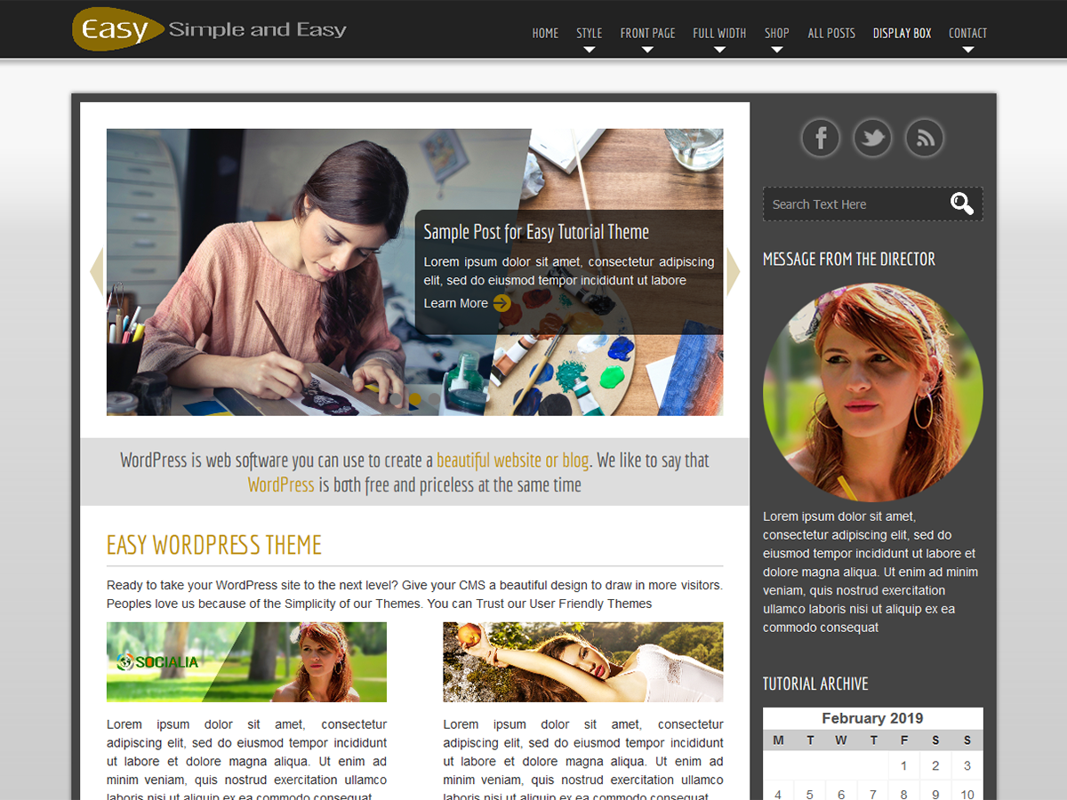 Easy theme screenshot