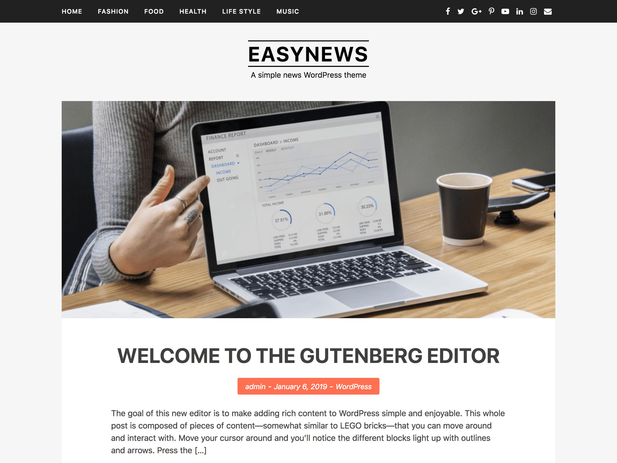 EasyNews theme screenshot