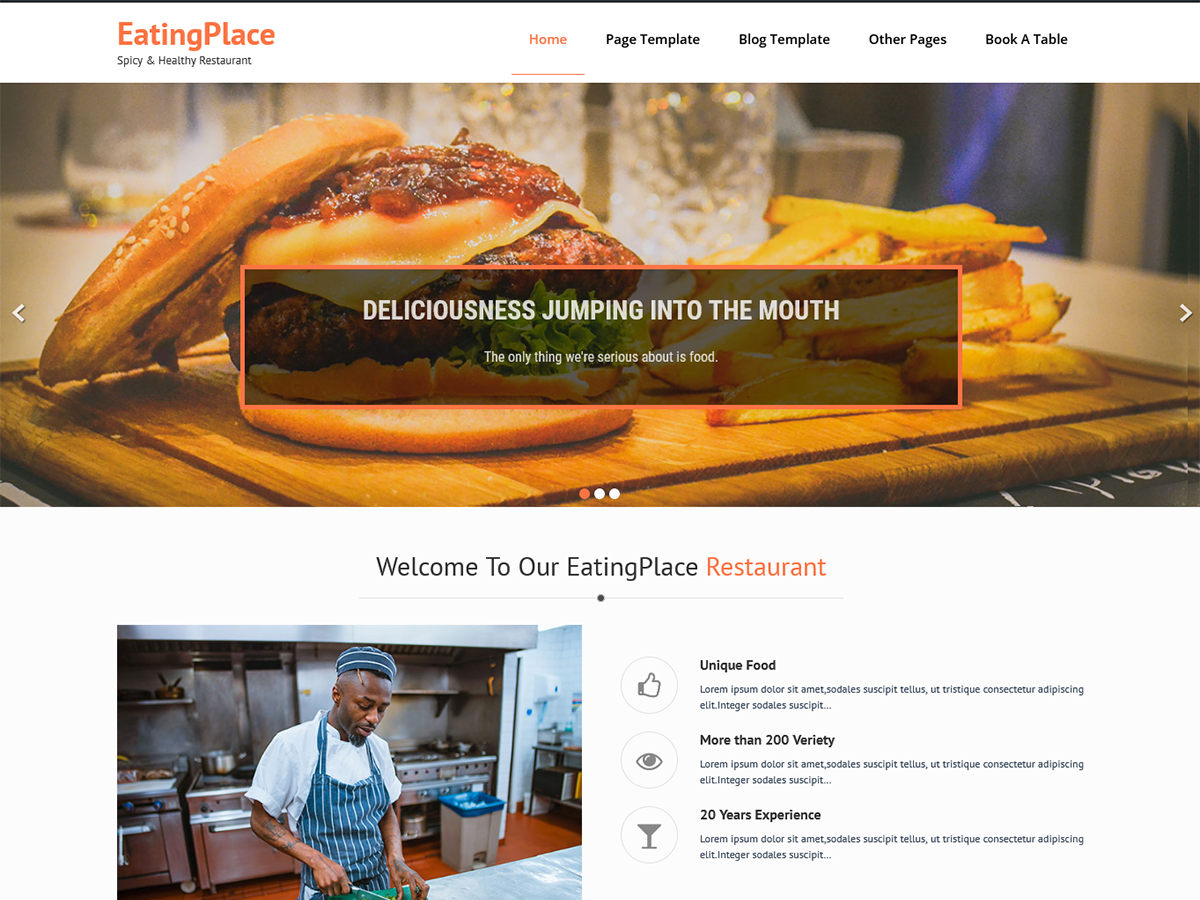EatingPlace theme screenshot