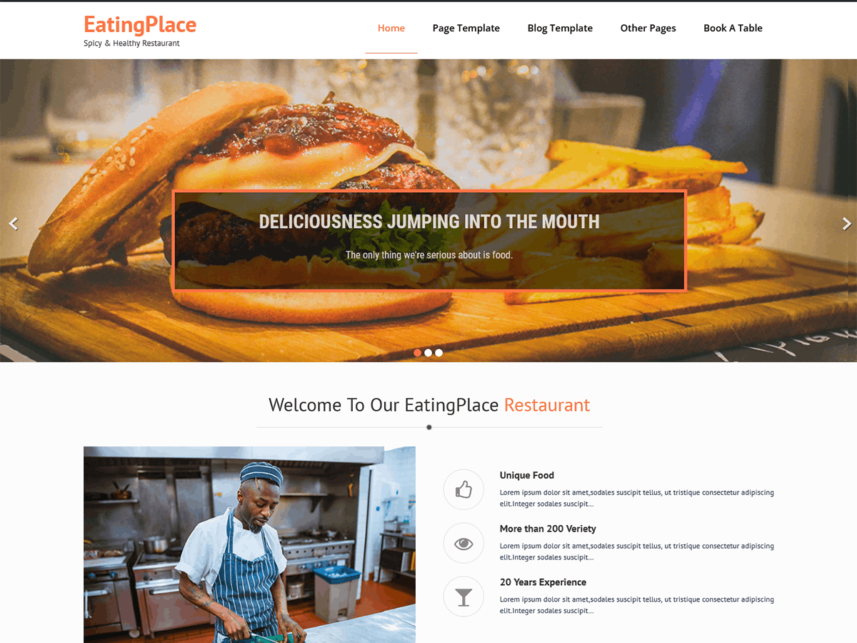 EatingPlace theme screenshot