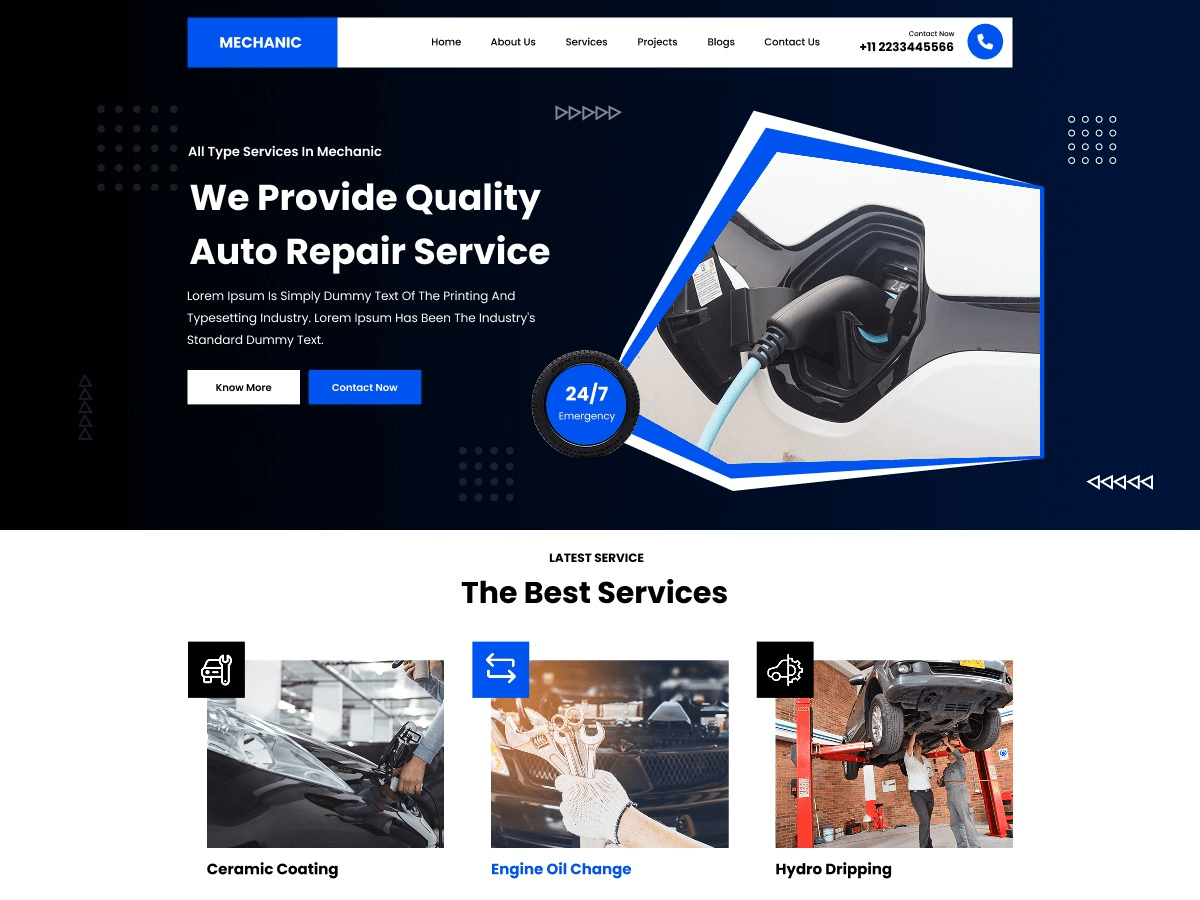 Eauto Repair theme screenshot