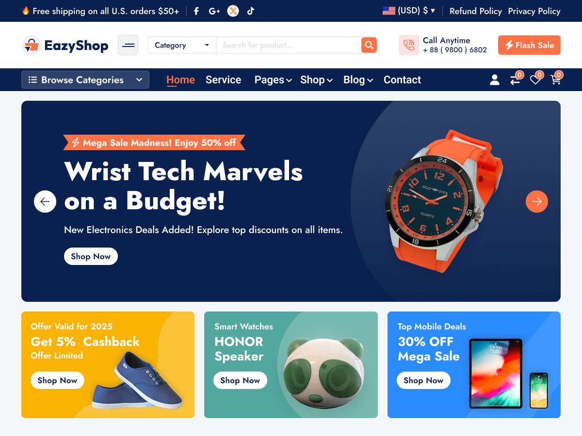EazyShop theme screenshot