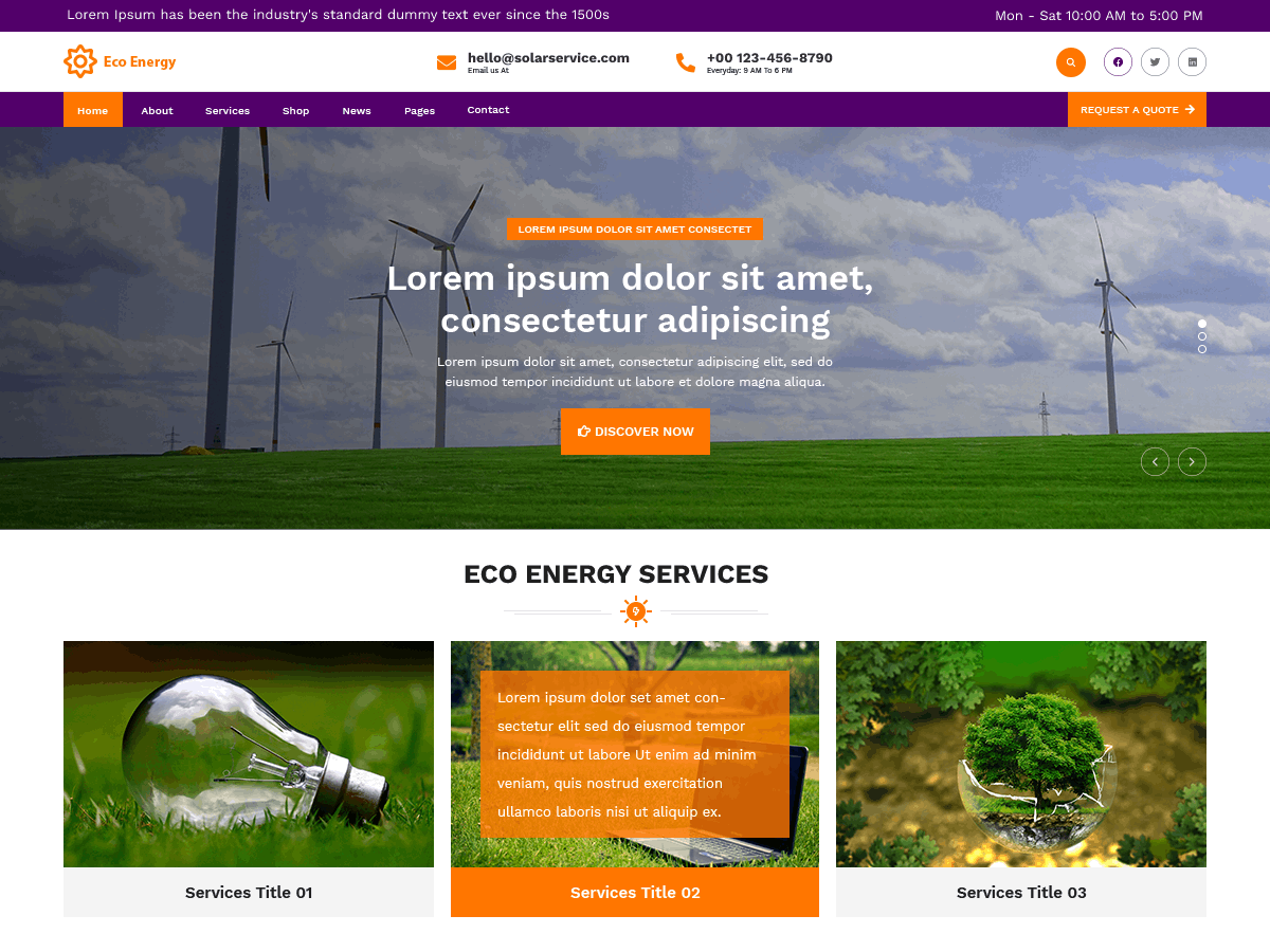 Eco Energy theme screenshot