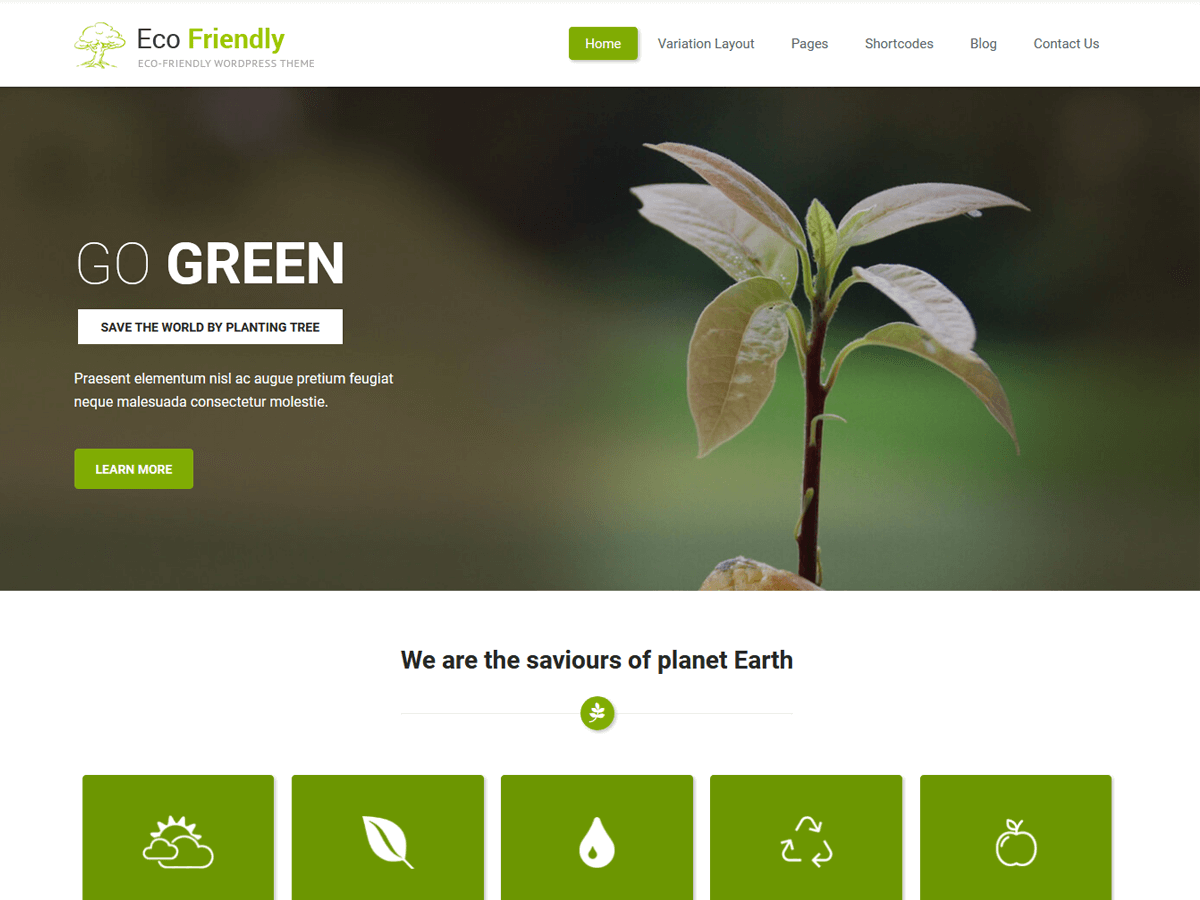 Eco Friendly Lite theme screenshot
