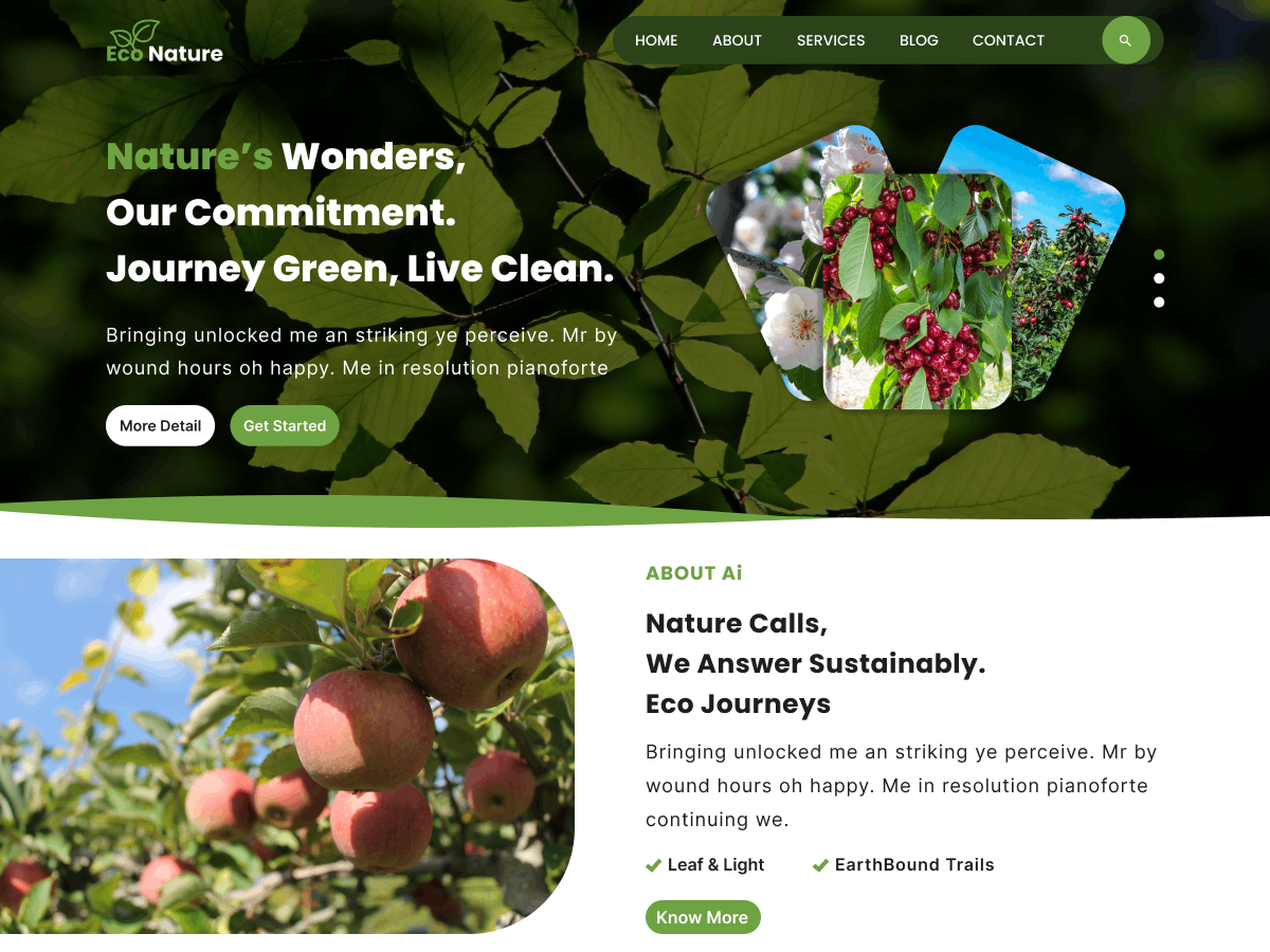 Eco Green theme screenshot