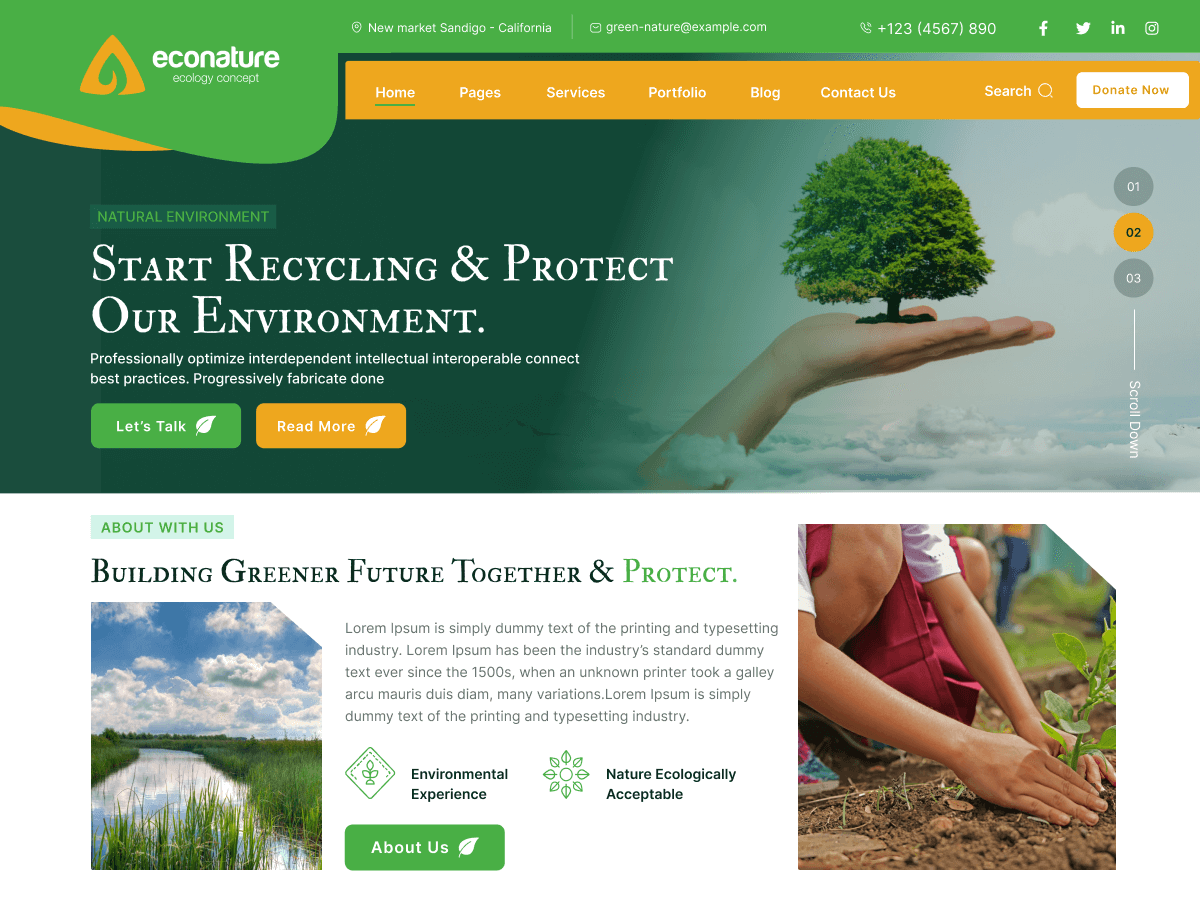 Eco Nature Zone theme screenshot