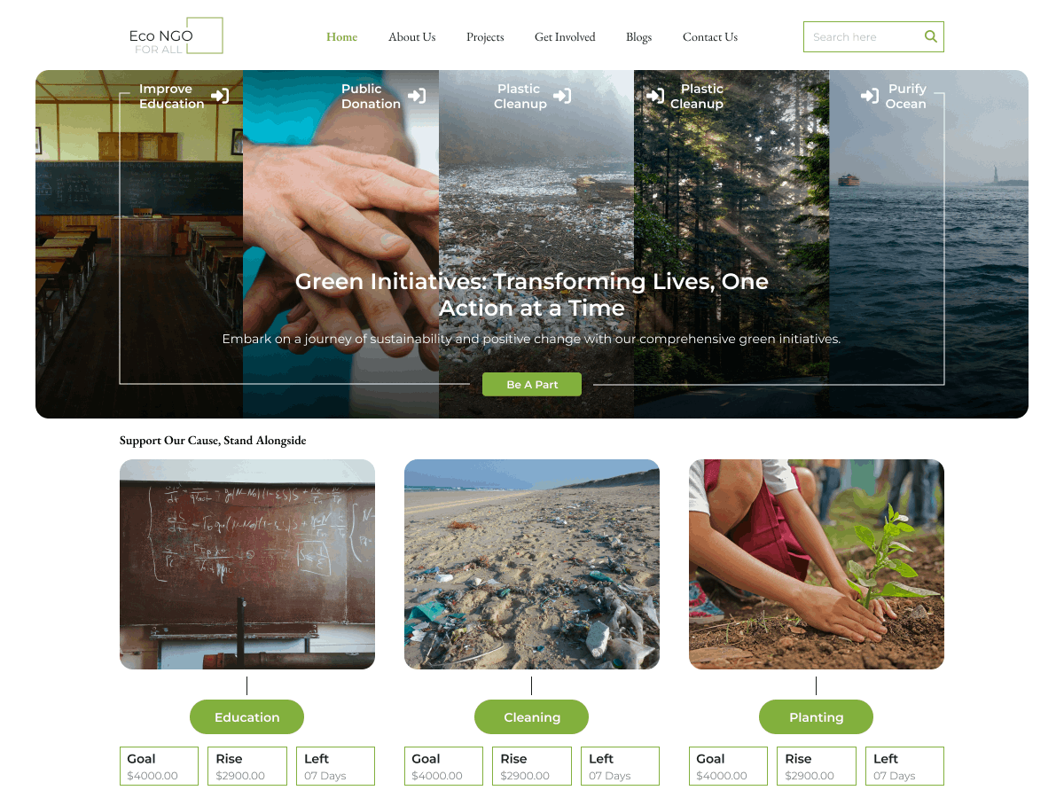 Eco NGO theme screenshot