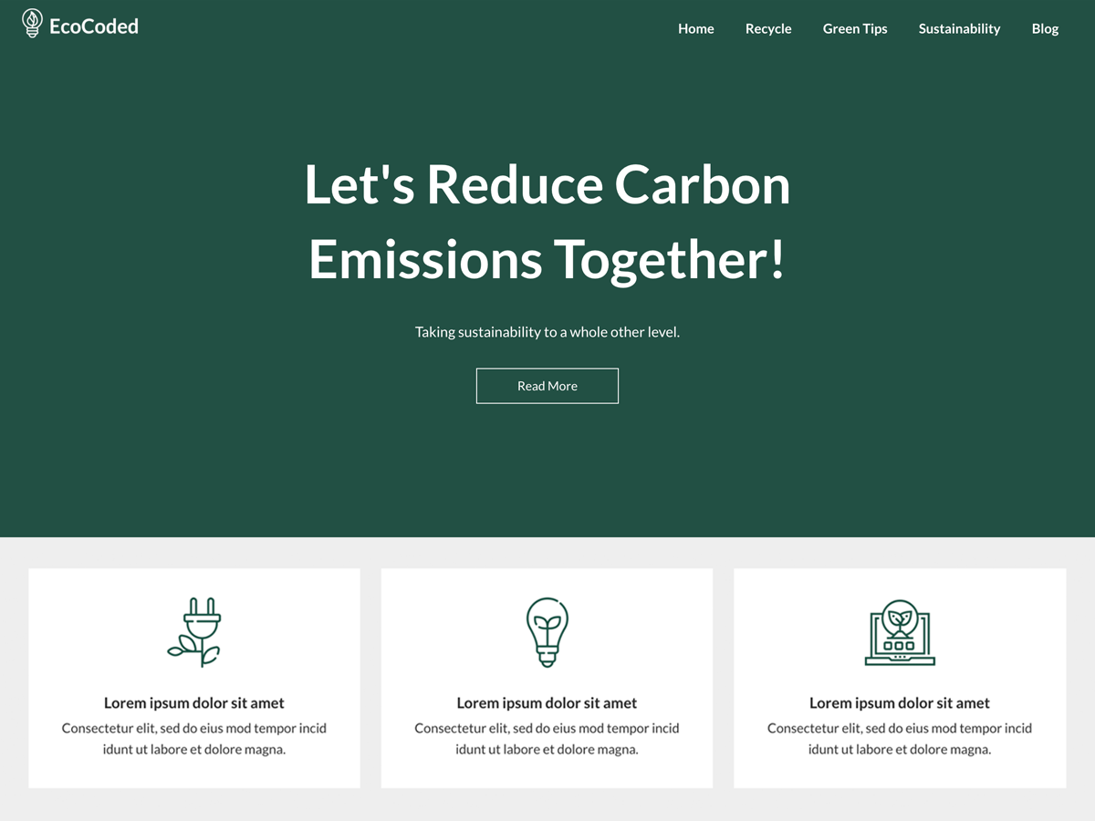 EcoCoded theme screenshot