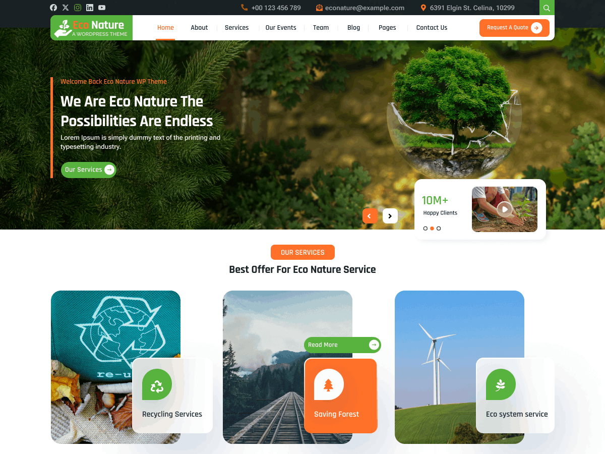 Ecology Park theme screenshot