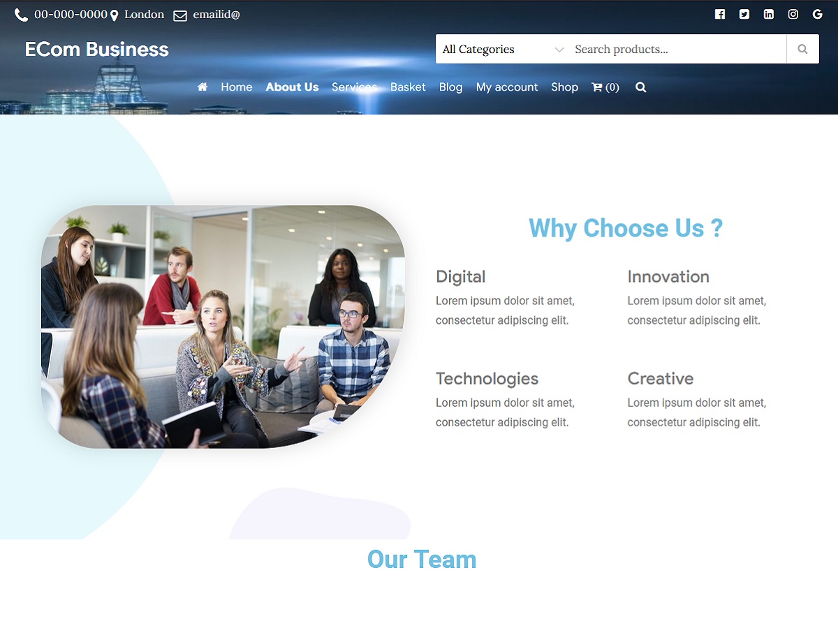 ECom Business theme screenshot
