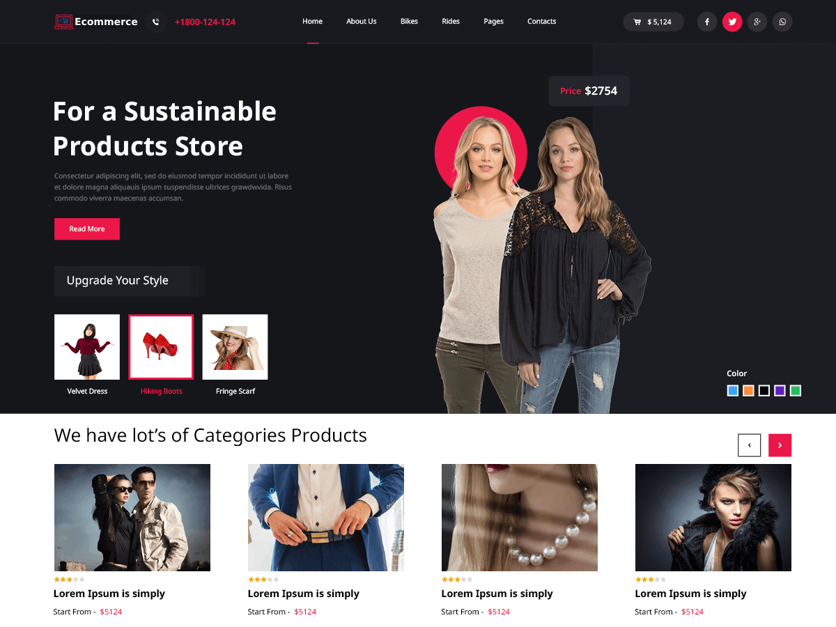 Ecommerce Bazaar theme screenshot