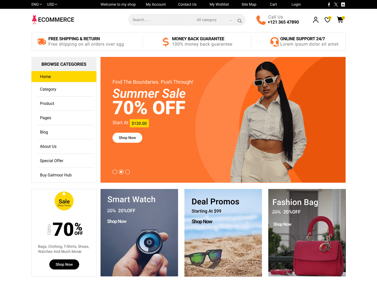 Ecommerce Gift Cart theme screenshot