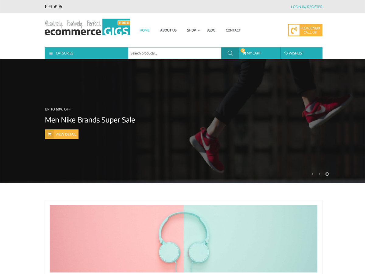 eCommerce Gigs theme screenshot
