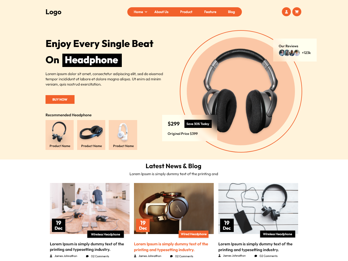 Ecommerce Landing Page theme screenshot