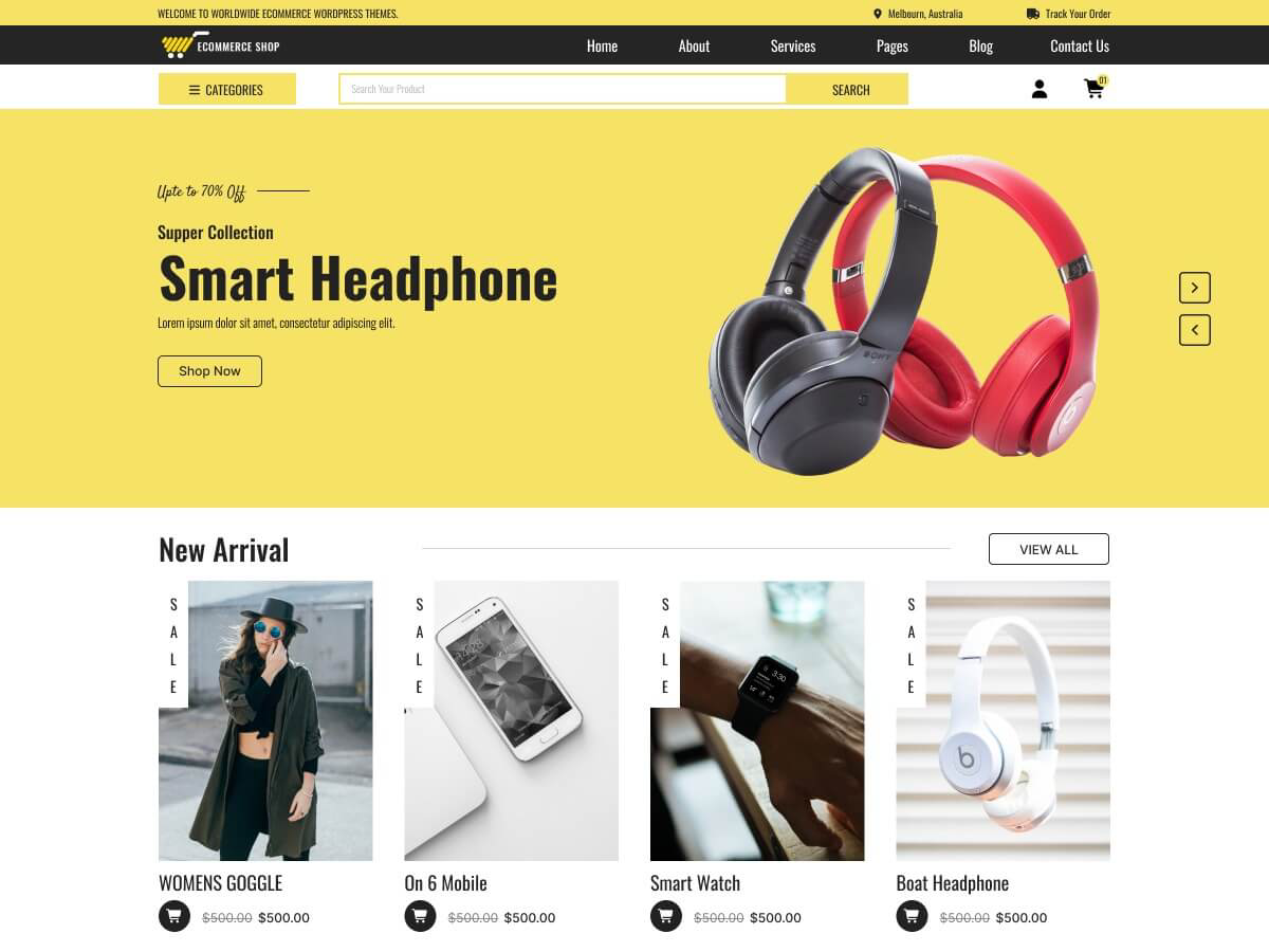 Ecommerce Marketplace theme screenshot