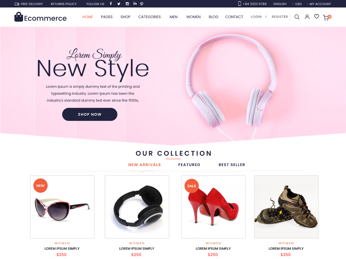Ecommerce Mega Store theme screenshot