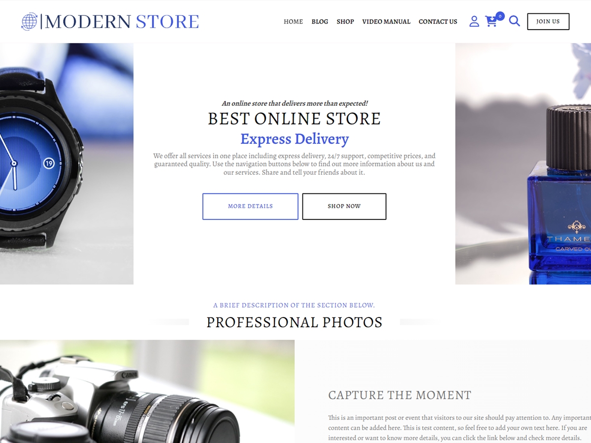 Ecommerce Modern Store theme screenshot