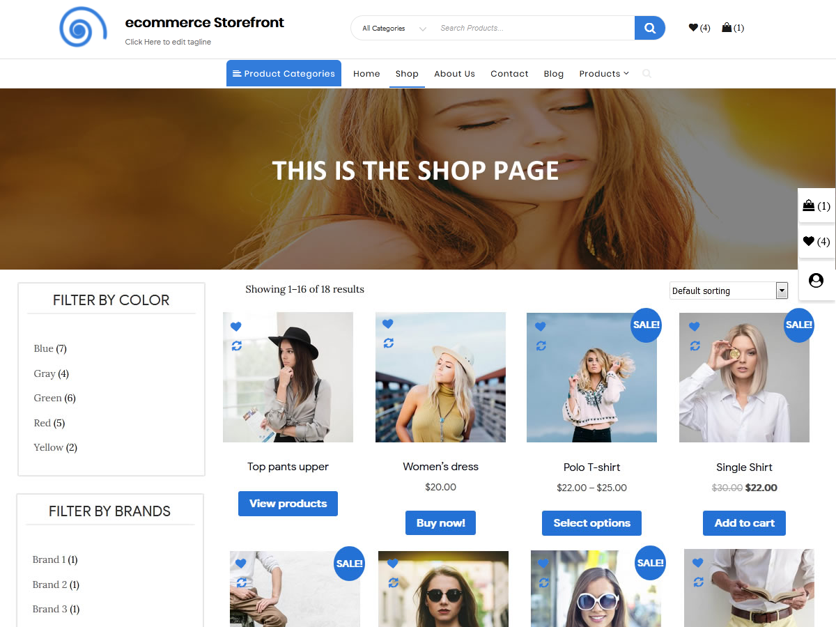 Ecommerce Storefront theme screenshot