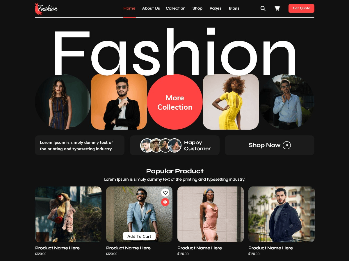 Ecommerce Trendy Outfits theme screenshot