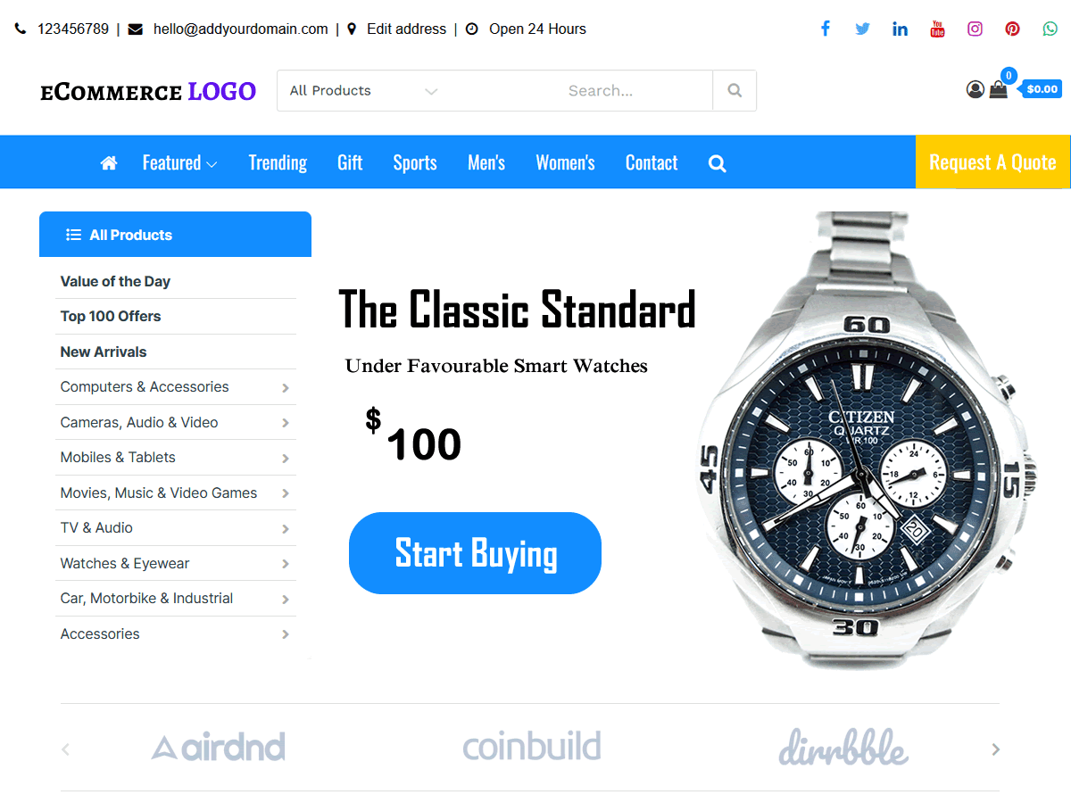 eCommerce WP theme screenshot
