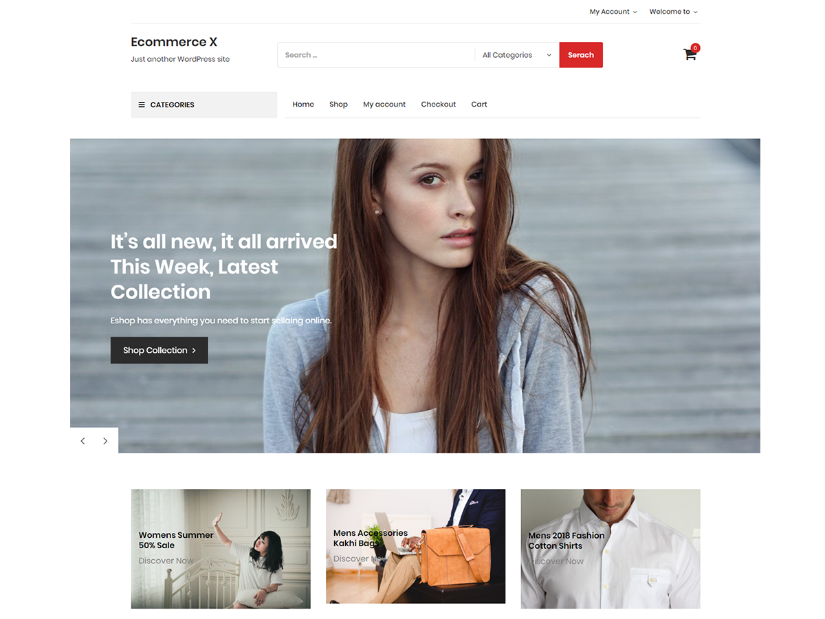 Ecommerce X theme screenshot