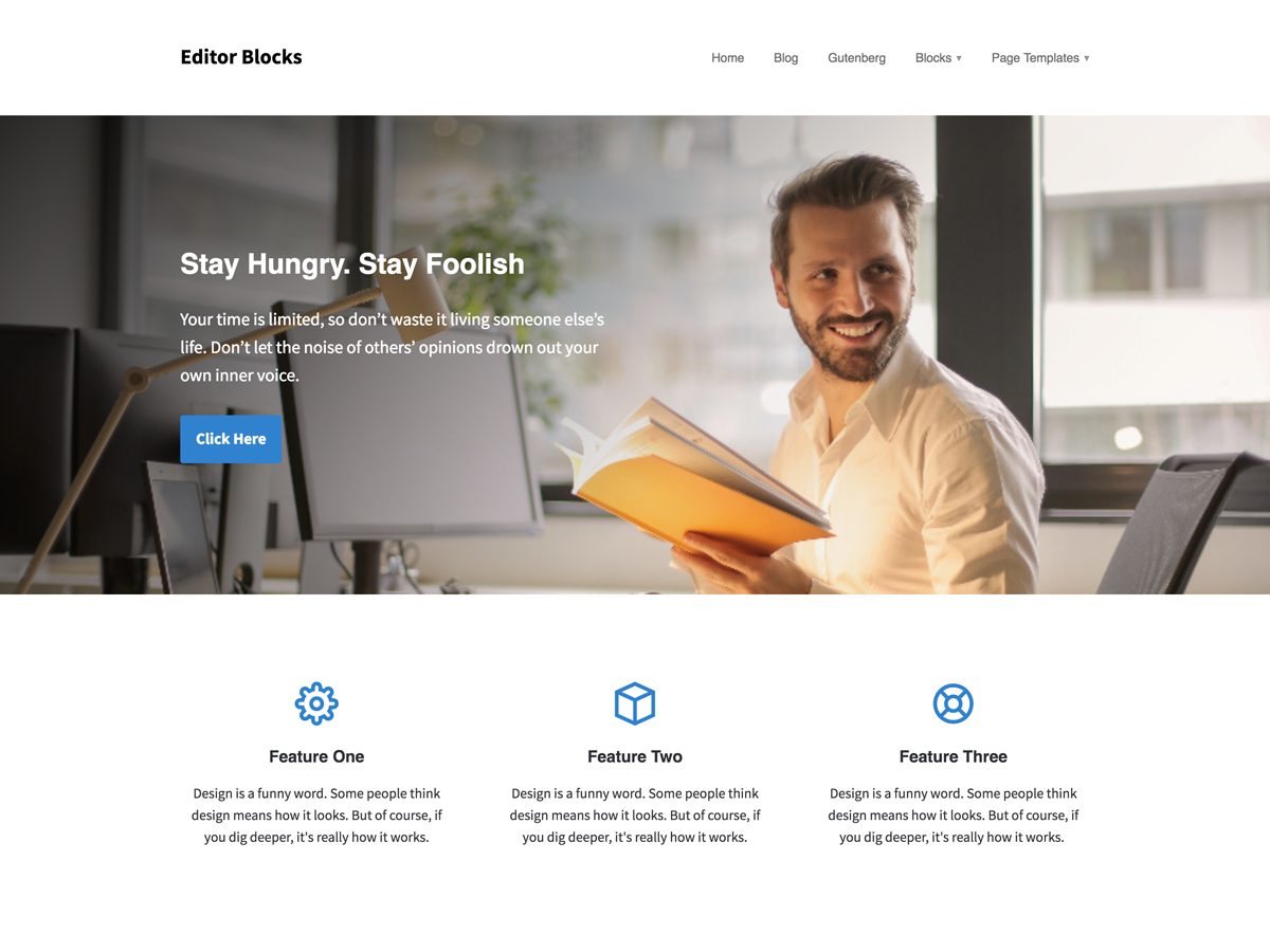 Editor Blocks theme screenshot