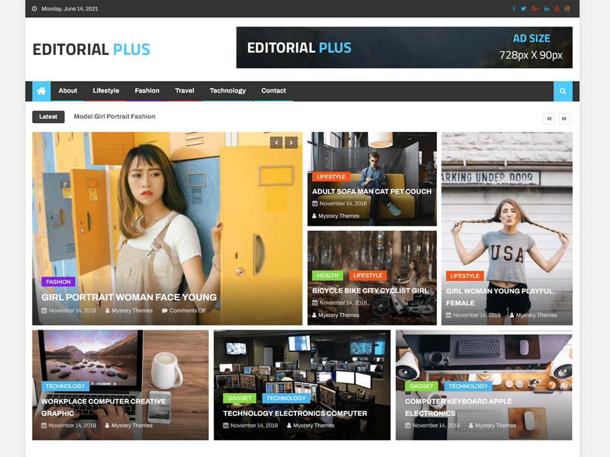 Editorial Plus theme screenshot