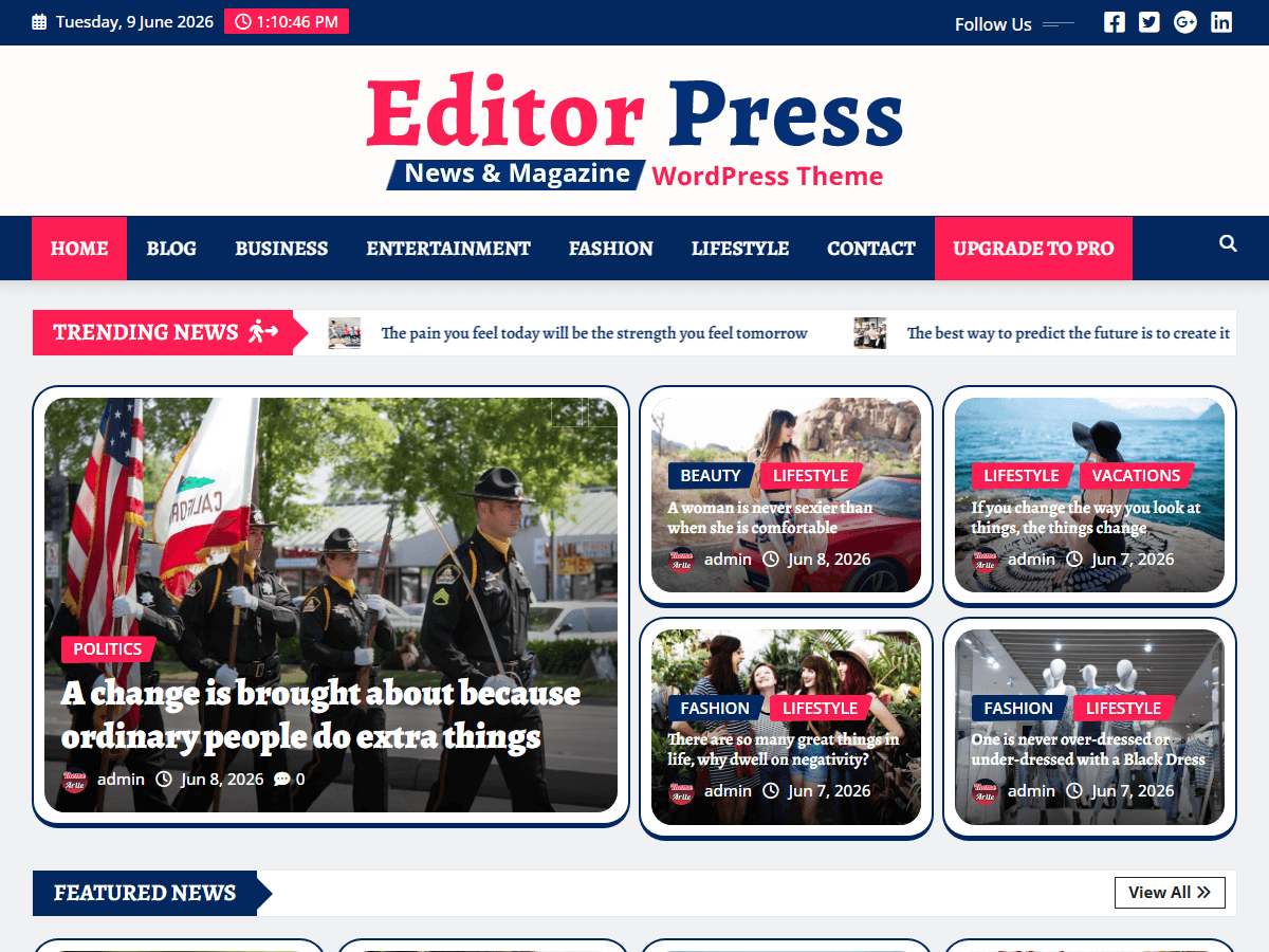 EditorPress theme screenshot